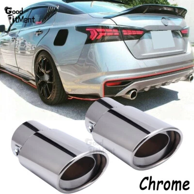 For Nissan Altima Rogue 2X Stainless Steel Exhaust Pipe Tail Muffler Tip Chrome Foto 1 de 4