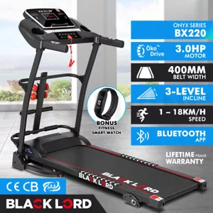 BLACK LORD Treadmill Electric Exercise Machine Run Home Gym Fitness Foldable - Picture 1 of 12
