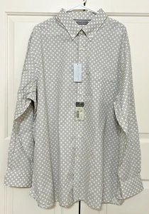 NWT Daniel Cremieux size XXL gray beige long sleeve button up shirt mens $89 - Picture 1 of 7