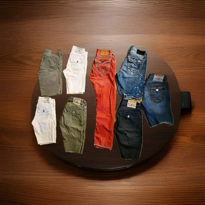 True Religion Jeans & Shorts Lot Ricky And Geno Style Sizes Vary From 30-31-32 - Image 1 of 4
