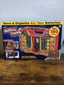 Ontel Battery Daddy 180 Battery Organizer and Storage Case with Tester - Picture 1 of 9