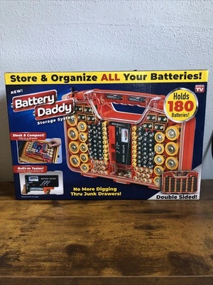 Ontel Battery Daddy 180 Battery Organizer and Storage Case with Tester - Image 1 of 4