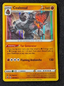 Coalossal 107/192 - Swsh02: Rebel Clash Holo LP Pokemon TCG - Bild 1 von 2