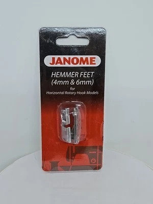 NIP Janome Hemmer Feet (4mm & 6mm)  #200326001 For Horizontal Rotary Hook Models - Image 1 of 4