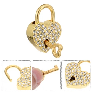 1 Set Delicate Couple Wishing Lock Heart-shaped Lock Wishing Lock - Picture 1 of 12