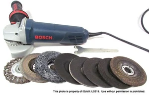 BOSCH #1810PS SMERIGLIATRICE ANGOLARE 4-1/2" con INTERRUTTORE A PALETTE 8.0A, 120V, 11000/min - Foto 1 di 9