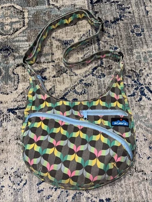 Bolso Bandolera KAVU Vintage Bandolera Mochila/Cartera de Hombro 4 Bolsillos Reversible Foto 1 de 4