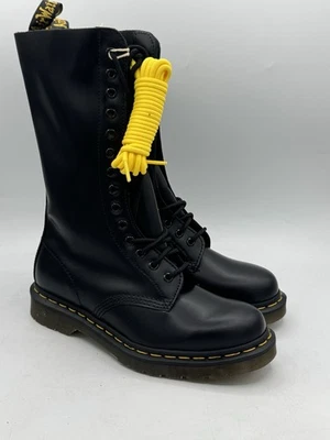 Dr Martens 1914 Smooth Leather High Lace Up Boot In Black Women’s Size 6 - Image 1 of 4