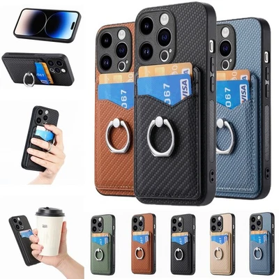 Ring Card Fiber Phone Case For Huawei Nova 14 13 Honor 400 300 200 100 60 90 50 - Image 1 of 4