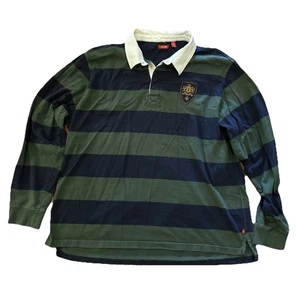 IZOD Vintage Crest Rugby Manica Lunga Bottone 3XLT/3TGL Uomo - Foto 1 di 9