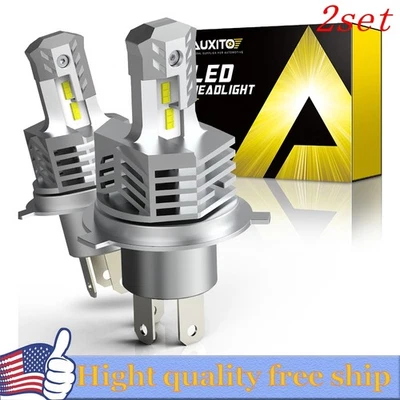 4X AUXITO H4 9003 Super White 60000LM Kit LED Headlight bulb High Low Beam Combo - Image 1 of 4