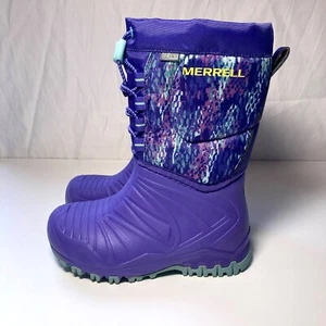 Merrell Boots Girls 13 Snow Quest Lite Waterproof Hiking Thermolite MK159714 - Picture 1 of 16