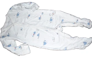 E2 Jungen 6-9M Old Navy Iglu Baumwolle Fuß Schlafanzug mit integrierten Fäustlingen - Bild 1 von 1