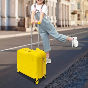 Maleta de paseo con ruedas para niños de 18" con cerradura y pegatinas - Imagen 1 de 24