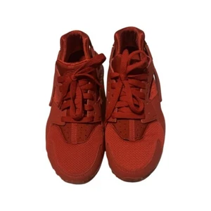 NIKE HUARACHE RUN GS TRIPLE RED 654275-600 - Picture 1 of 3