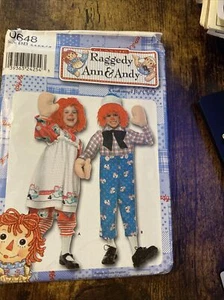 Raggedy Ann Andy Costume Simplicity 0648  Sz 3 - 8 Pattern Uncut - Picture 1 of 1