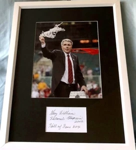 Autógrafo de Gary Williams enmarcado con foto de Maryland 8x10 Campeones Nacionales 2002 JSA - Imagen 1 de 1