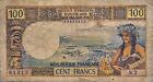Tahiti 100 Francs 1969 Papeete P23 W/O Republic Francaise  Banknote