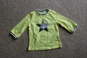 Kidchic Girl’s Sweatshirt Cotton Blend Yellow Star Sparkles Size 8 - Picture 1 of 4