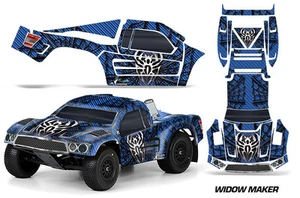 RC Body Graphics Kit Decal Sticker Wrap For Pro-Line Flo-Tek Truck WIDOW BLK BLU - Picture 1 of 1