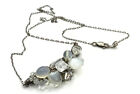 Artisan Sterling Silver Crystal Quartz Cluster Wired 17” Chain Necklace