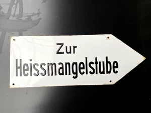 Emailschild - Zur Heissmangelstube - Schrift ist erhaben - Bild 1 von 5