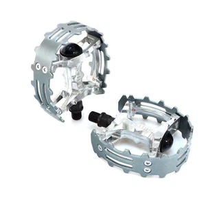 Old school BMX XC-II Wellgo bear trap pedals 9/16" FOR 3 PIECE CRANKS Gray - Picture 1 of 2