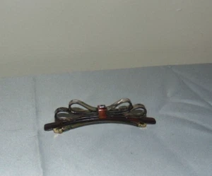 Lazo de cinta vintage con pasador de pelo hecho en Francia - Imagen 1 de 3