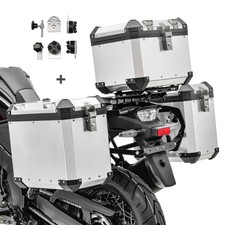 Alu Koffer Set + Topcase für BMW R 1200 GS / Adventure GX45 silber