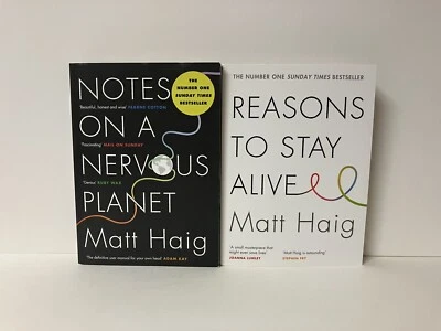 Reasons to Stay Alive & Notes On a Nervous Planet by Matt Haig 2 Books LIKE NEW - Image 1 of 4