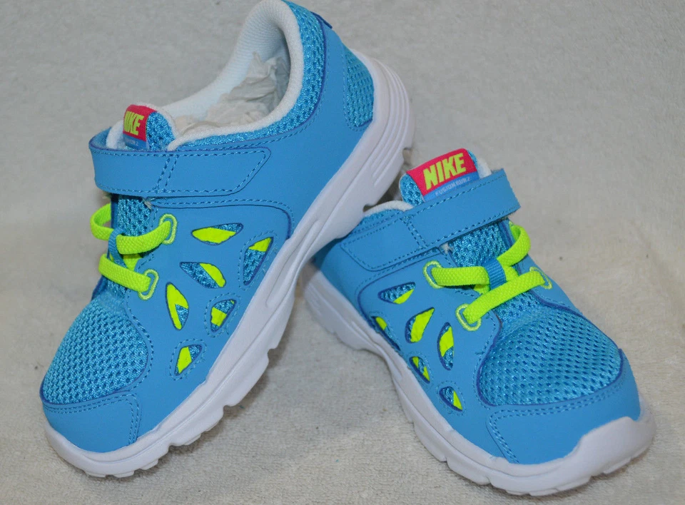 Nike Kids Fusion Run 2 (TDV) Blue/Volt/Silver Toddler Boy's Shoes - Size 5C NWOB - Image 1 of 1
