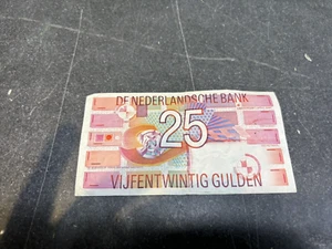 1989 De Nederlandsche Bank, NETHERLANDS 25 Gulden Banknote MONEY VINTAGE NOTE 6G - Picture 1 of 5