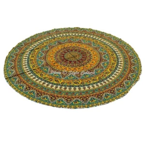 Bohemian Mandala Beach Throw Blanket Hippie Yoga Mat Round Towel Tapestry Round - Picture 1 of 3