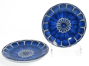 Hermes Bleus d'Ailleurs Bread Plate 16 cm Set of 2 blue porcelain cake dessert 5 - Picture 1 of 9