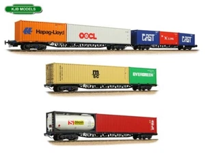 OO Gauge Bachmann Freightliner Wagon Pack FGA 38-627A & FFA 38-628B FFA 38-628C - Picture 1 of 3