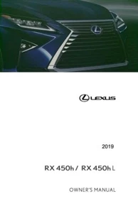 2019 Lexus RX 450H, 450HL Owners Manual User Guide - Picture 1 of 1