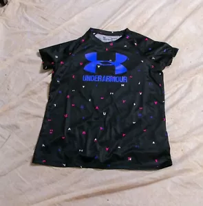 Under Armour Youth Large Loose Fit Heatgear schwarz Mädchen Top sportlich Logo - Bild 1 von 6