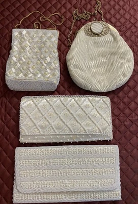 Винтажный лот из 4 арт-деко бисером вечерние сумки и клатчи - Изображение 1 из 4