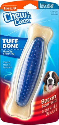 Juguete dental perfumado para masticar perro Chew 'N Clean Tuff Bone Bacon - extra grande Foto 1 de 4