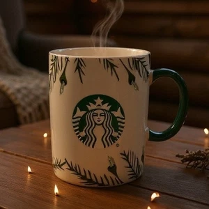 Starbucks Jumbo XL Holiday Mug 26oz 2020 Ceramic Christmas Tree Garland Lights - Picture 1 of 13
