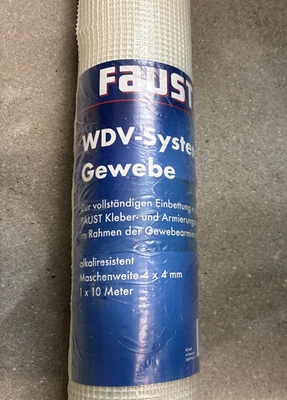 Armierungsgewebe Gewebe Putzgewebe WDVS Glasfasergewebe 4 x 4mm, 10m² Rolle - Bild 1 von 2