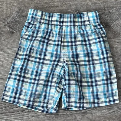 Шорты без застежек для мальчиков размер 2T для младенцев синие зеленые белые клетчатые низы - Изображение 1 из 4