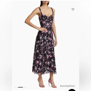 Monique Lhuillier Manon Floral Lace Dress Size 6 NWT - Picture 1 of 7