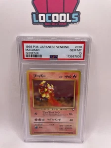 Pokemon Japanese Ori Vending 126 Magmar Series 3 1998 Card III PSA 10 Gem Mint - Bild 1 von 2