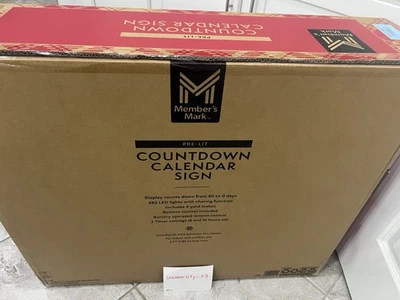 🔥 Member's Mark 5' Pre-Lit Santa Countdown Calendar Brand New In Box Fast Ship - Image 1 of 4
