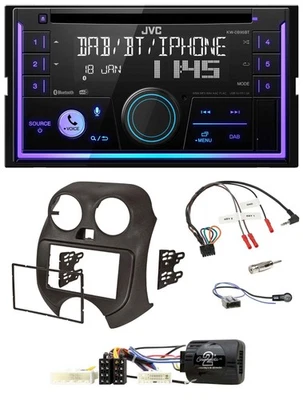 JVC Lenkrad USB 2DIN DAB Bluetooth CD Autoradio für Nissan Micra ab 10 K13 Telef - Bild 1 von 4