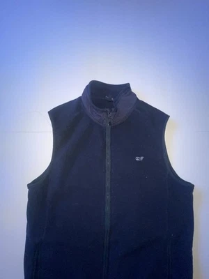Vineyard Vines Martha’s Vineyard Men’s M Blue Zip Up Fleece Vest - Image 1 of 3