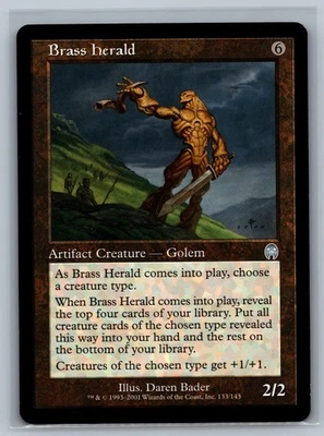 Magic The Gathering Apocalypse Brass Herald #133/143 MTG TCG CCG - Image 1 of 2