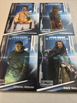 2019 Star Wars Masterwork Lot Of 4 Malbus Chewbacca Rieekan Calrissian Lot #29P - Image 1 of 4