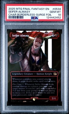 2025 MTG Final Fantasy Borderless Surge Foil #0534 Seifer Almasy PSA 10 GEM MINT - Image 1 of 2